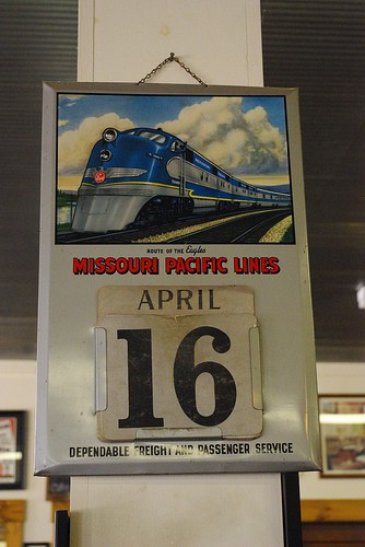 Old wall calendar